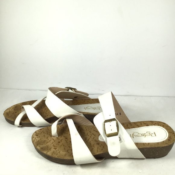 Refresh Baha Pinch Toe Sandal White Size 8 - Picture 2 of 12